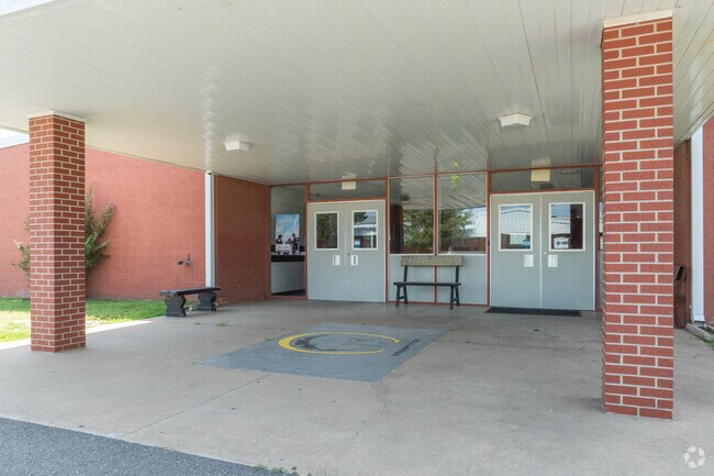Cement High School is a small public school with only 64 students.