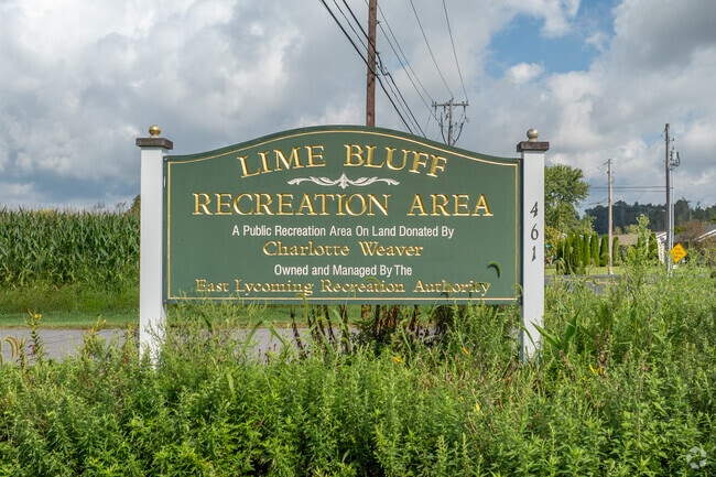 Lime Bluff Recreation Area has a disc golf course and playground for the kids.