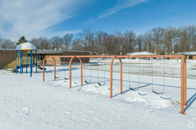 Cromie Elementary School swing set.