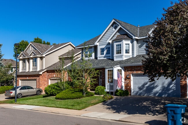 Rows of traditional homes with red bricks can be found in Piney Creek.