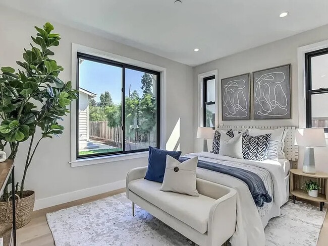 Spacious master bedroom with walk in closet