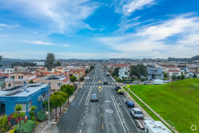 Ocean Avenue is a great way to get around blank neighborhood