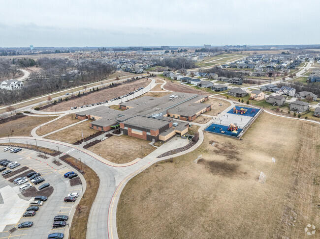 Woodland Hills Elementary is surrounded by homes, allowing many students to walk to school.