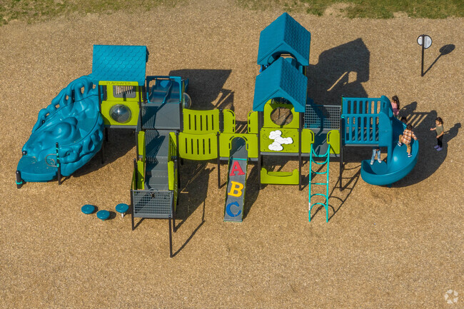 Students enjoy playing on the playground at Valley Forge Elementary in Woodward Park.