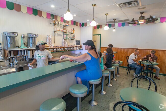 Egger's Ice Cream Parlor is a favorite of Port Richmond residents.