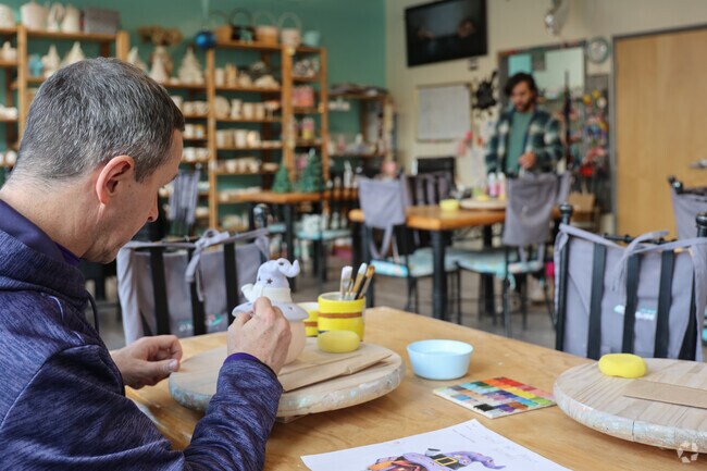 Treat yourself to some creative time in Stoneham at Ceramica Paint Studio.