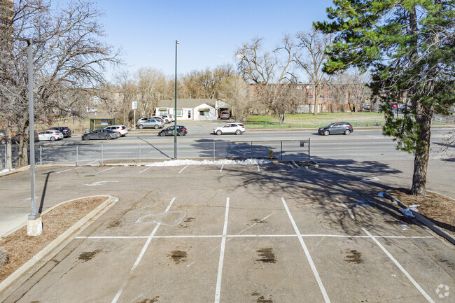 A sunny day at Excel Academy, Public High School, Mar Lee, Denver CO.