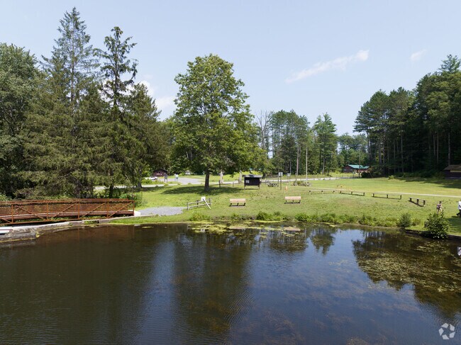 Wilton Wildlife Preserve and Park has a pond, trail and places to have a picnic.