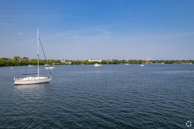 The sail boats on the water in the Coquina Key neighborhood are ideal for summer days.