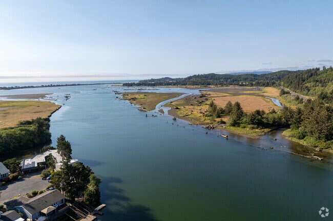 The Siletz Bay is a peaceful place filled with wildlife and bay front homes.