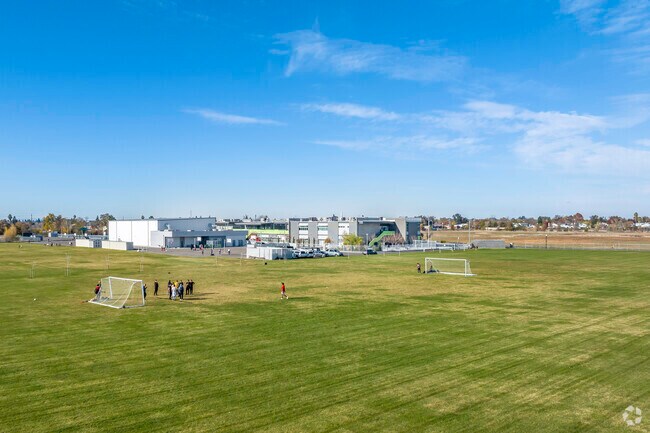 The beautiful campus of Futures High School includes modern amenities for students.