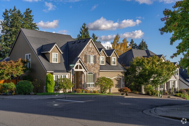 Newly built traditional homes sit on the hilltop of the Southview neighborhood.