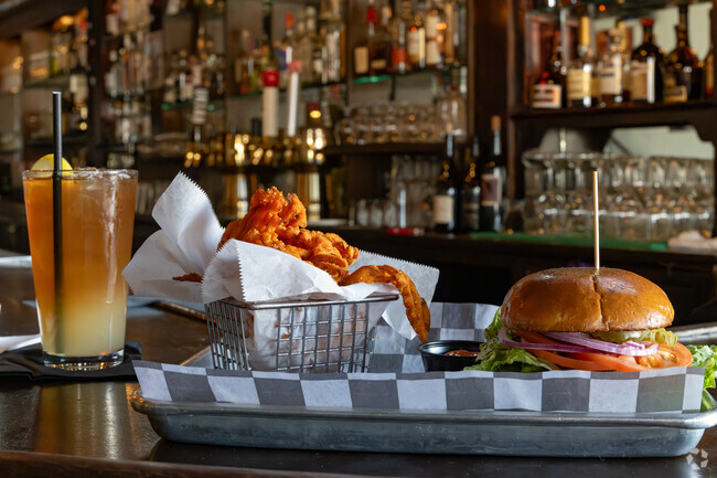 Find great food on State Street in Ukiah like this Creekside Burger at the Ukiah Brewing Company.