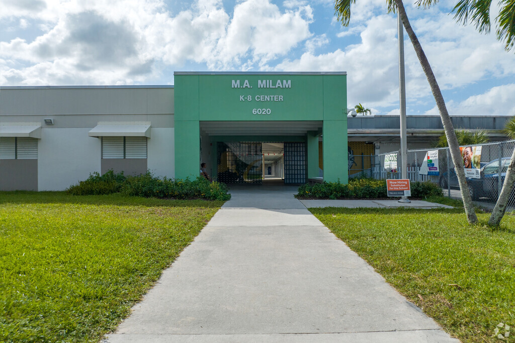 Residents and neighbors can enroll their kids at the Marcus A. Milam K-8 Center