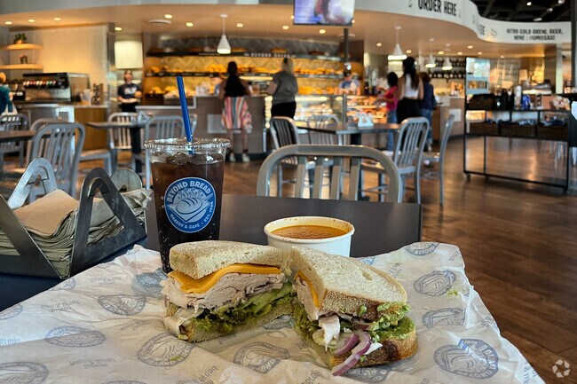 The Avi's Avo at Beyond Bread, just around the corner from Hedrick Acres.