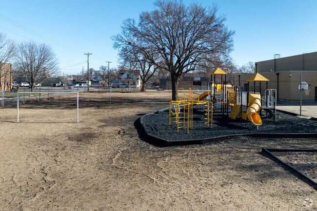 Kids can climb on the playground at Franklin Elementary School.