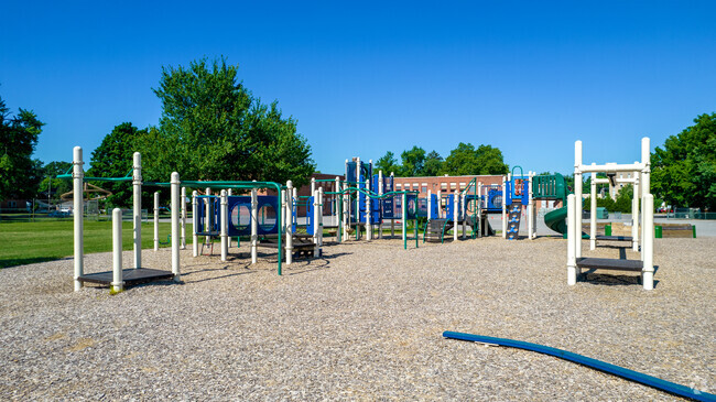 Indian Springs Elementary School has a large jungle gym.