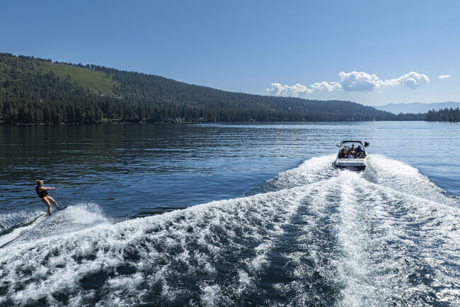 Donner Lake is famous for its glassy water in the morning, perfect for wakeboarding.