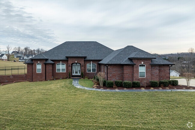 New Traditional homes rest atop many of the hills in Morristown.