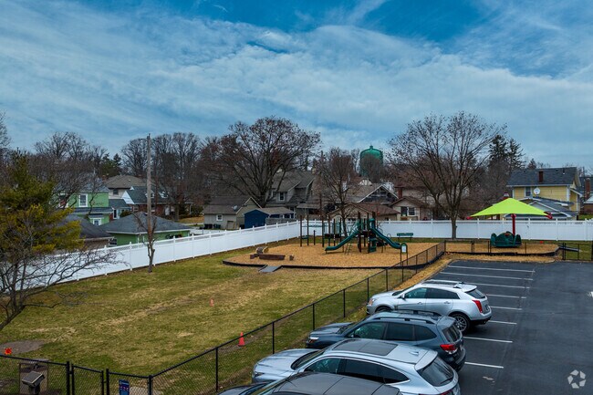 Playgrounds buzz with laughter at Julian & Marjorie Lange School.