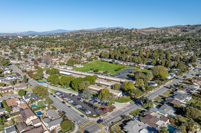 Aerial view of Ocean View Elementary in Whittier