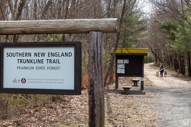 Franklin residents enjoy walking the Souther New England Trunkline Trail.