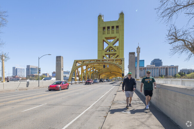 Lighthouse residents can walk to and from downtown Sacramento using the Tower Bridge.