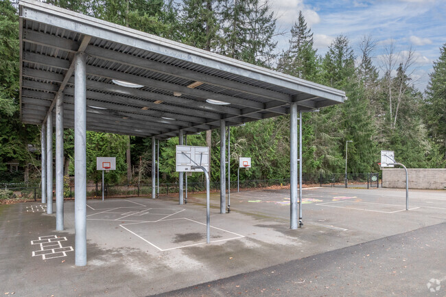Rachel Carson Elementary School basketball court.