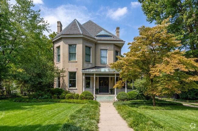 Aylesford Place features a variety of architectural styles, including Queen Anne.