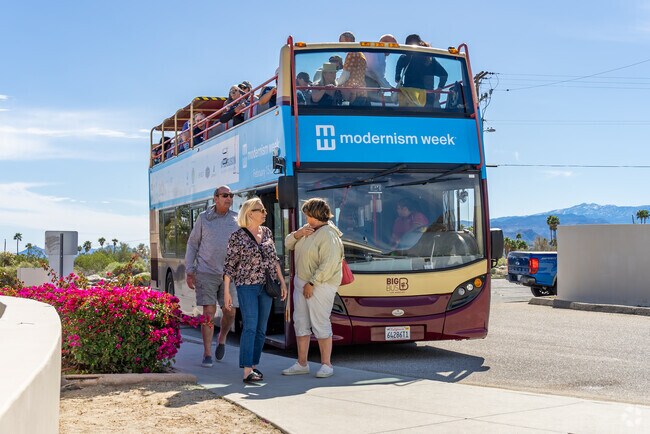 Palm Springs' Modernism Week bus tours in fall are a main attraction near Andreas Hills.