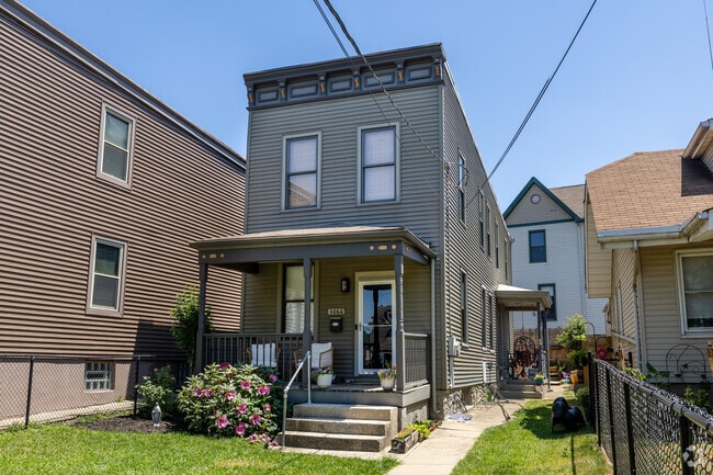 This Camp Washington home has been restored in a mid century modern style.