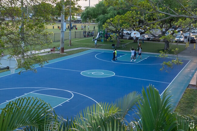 Head to Washington Park in Hillcrest for an afternoon game of pick up basketball.