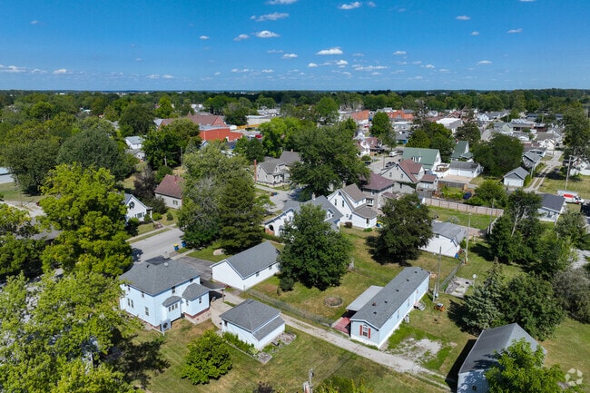 Ossian, Indiana features a residential mix of historic and modern homes.