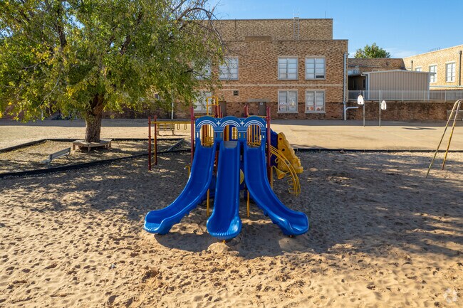 Fogarty Elementary School students can play on the playground during recess.