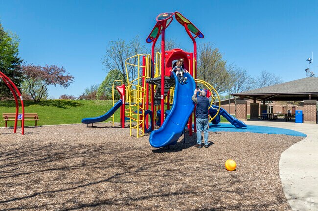 Brickyards Park is a modest green space in Deerfield with a playground.