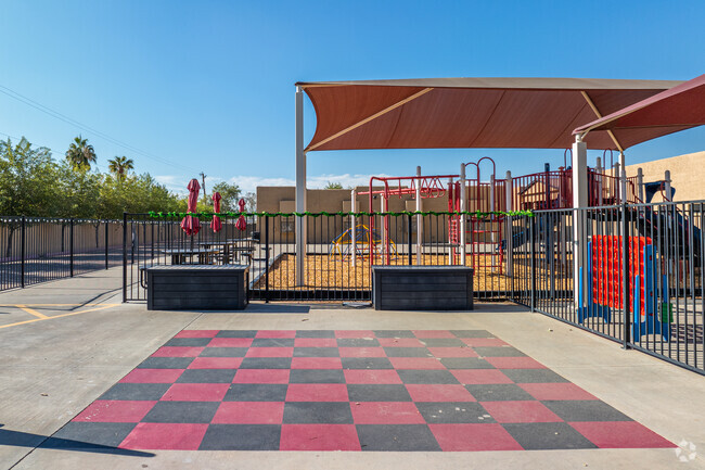 A game of chess or checkers at Heritage Academy Pinnacle K-8 in Glendale.