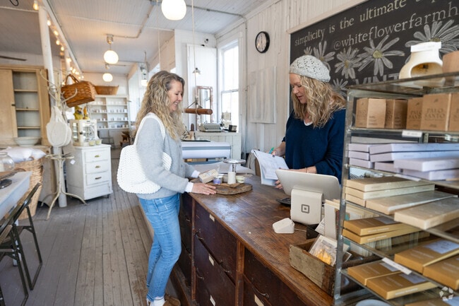 Buy tasteful housewares at the White Flower Farmhouse in Southold near Nassau Point.