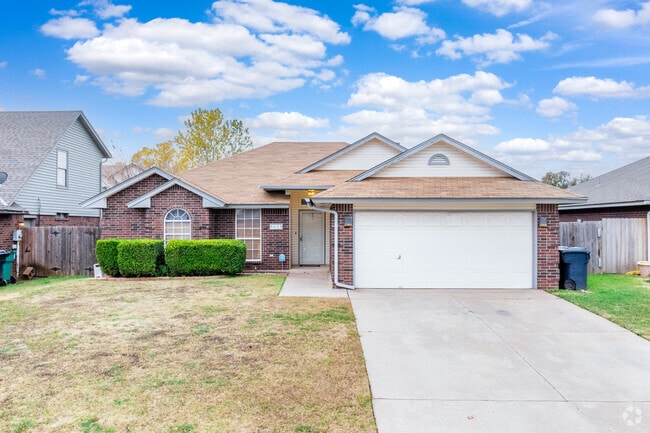 The homes in Bryant typically have front-facing, two-car garages.