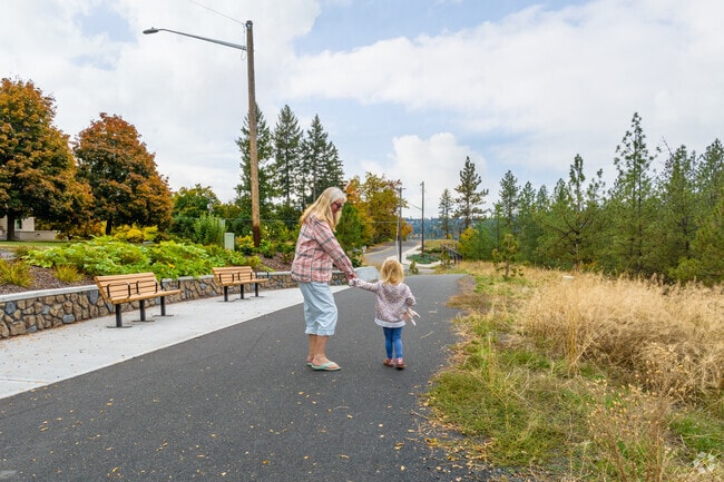 Residents enjoy walks on the nearby Centennial Trail.