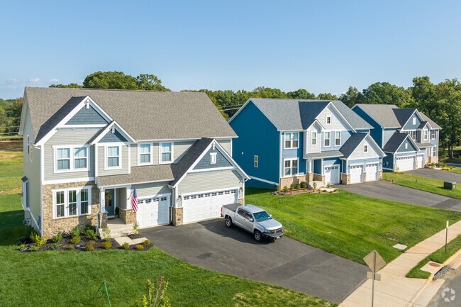 Homes in Falmouth are nestled right next to one another.