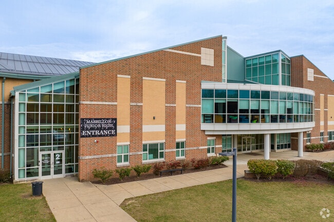 Massillon Junior High School serves grades 7-8 with a student-teacher ratio of 16 to 1.