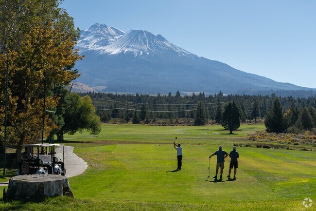 Golfers enjoy scenic play at Lake Shastina Golf Resort near Mount Shasta.