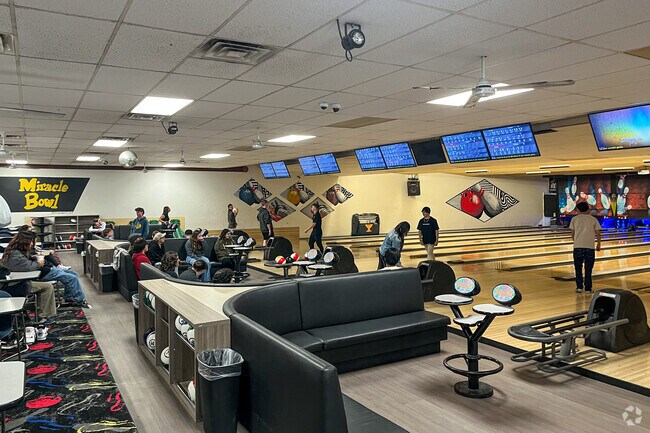 Open until midnight on Fridays and Saturdays, Miracle Bowl is a fun nightlife spot for Cherry Hill residents.