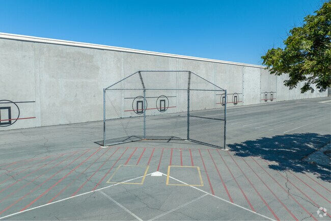 The kids can practice their baseball techniques at Hudson Elementary School during recess.