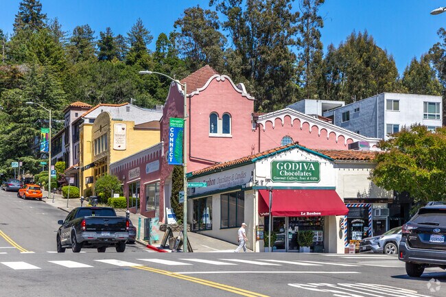 Neighborhood stroll on a vibrant, sunny day in Montclair village minutes from  Merriewood.