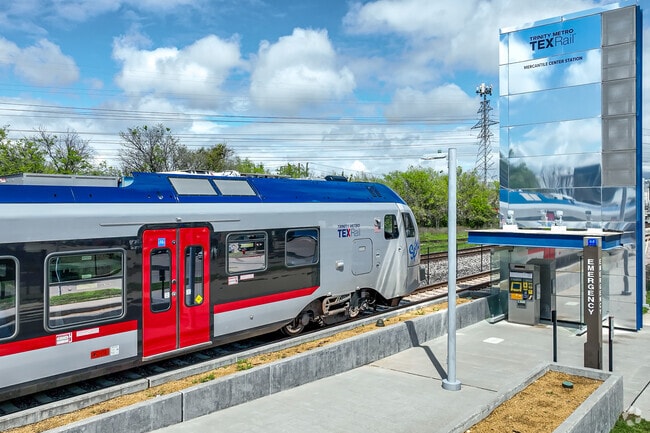 The TEXrail runs through Mercantile Center Station in Haltom City.
