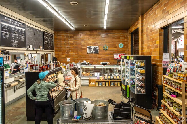 The Holmen Meat Locker is a local favorite offering meats, ice cream, wine, gifts, and legendary jerky.