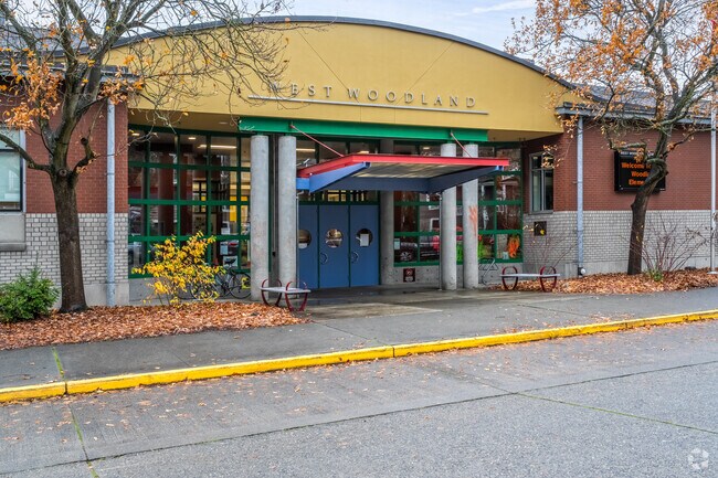 West Woodland elementary entrance.