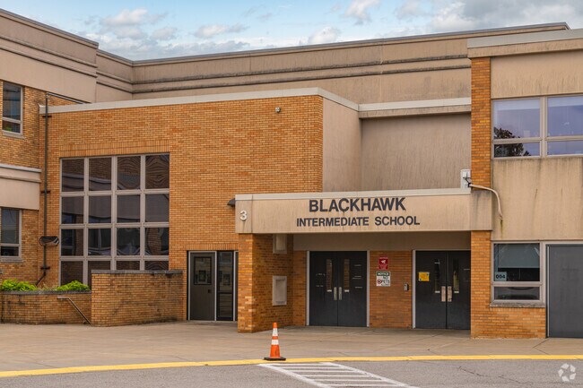 Young Darlington Township students head to Blackhawk Intermediate School.