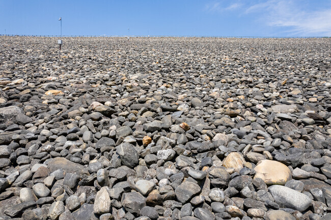 These rocks lead up to the Knightville Dam outside Huntington.